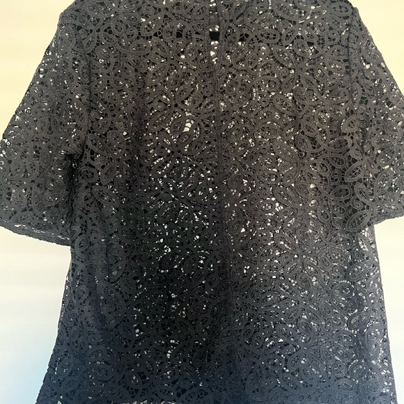 Loft lace grey 3/4 sleeve top - Picture 5 of 6